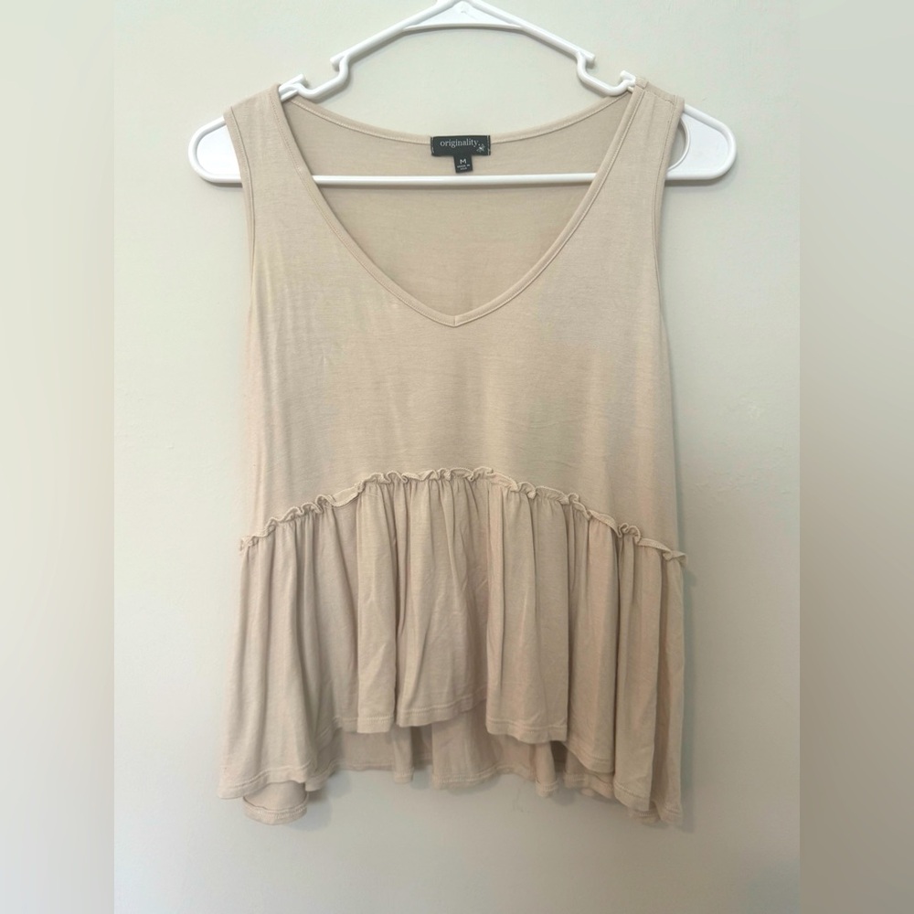 Originality Cream Tank Top